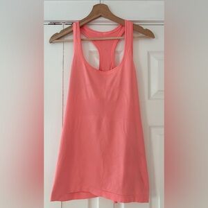 Lululemon Coral Racerback Swiftly Tech‎ Tank Top Size 12 EUC